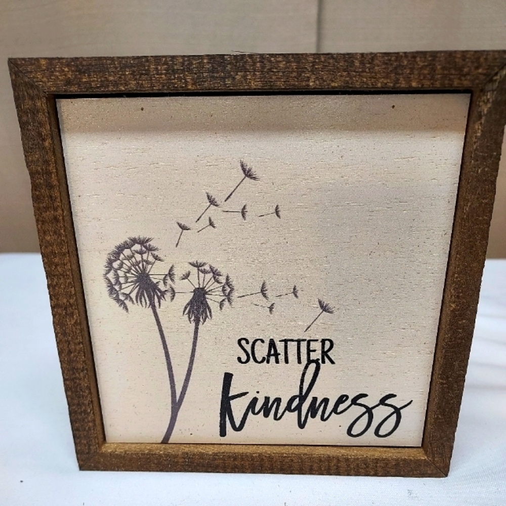 Rustic wooden framed quote.  6"×6".